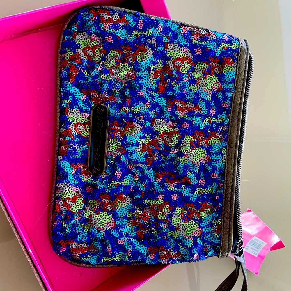 Betsey Johnson sequence wristlet